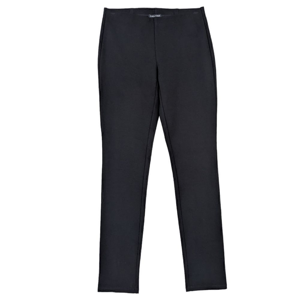 Eileen Fisher Women's Black Viscose & Nylon Blend Trouser Pants Size XS